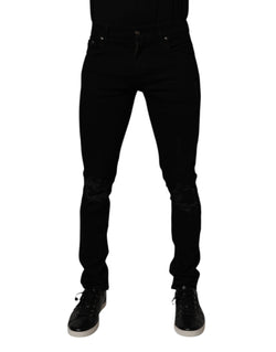 Black Cotton Stretch Skinny Men Denim Jeans Dolce & Gabbana