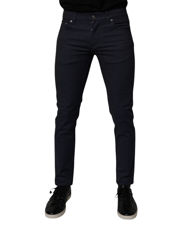 Dark Blue Cotton Stretch Skinny Denim Jeans Dolce & Gabbana