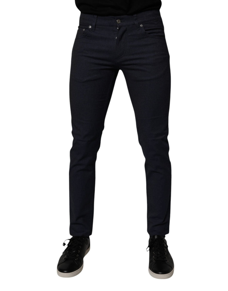 Dark Blue Cotton Stretch Skinny Denim Jeans Dolce & Gabbana