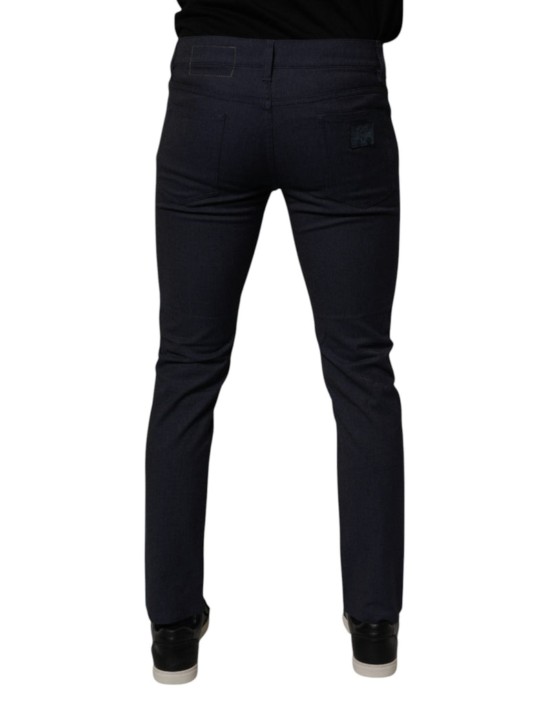 Dark Blue Cotton Stretch Skinny Denim Jeans Dolce & Gabbana