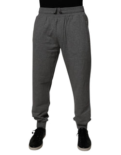 Gray Logo Cotton Jogger Men Sweatpants Pants Dolce & Gabbana