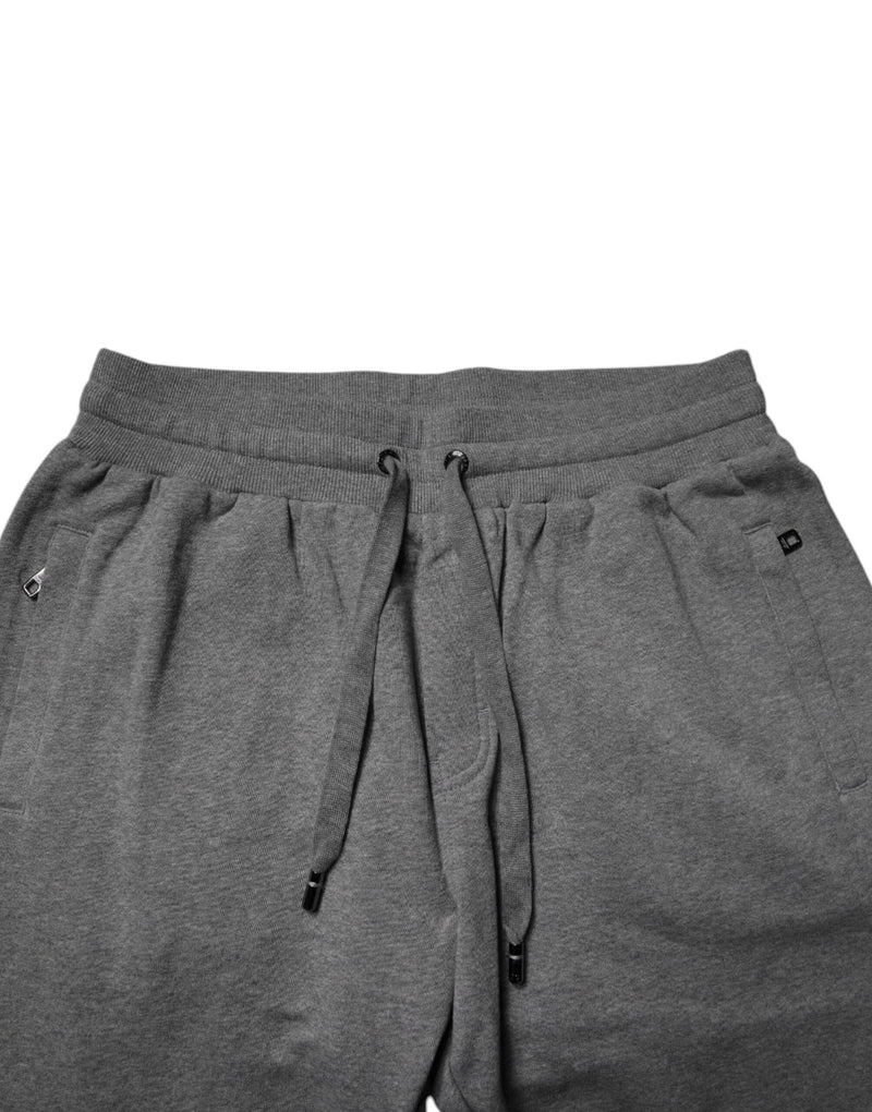 Gray Logo Cotton Jogger Men Sweatpants Pants Dolce & Gabbana