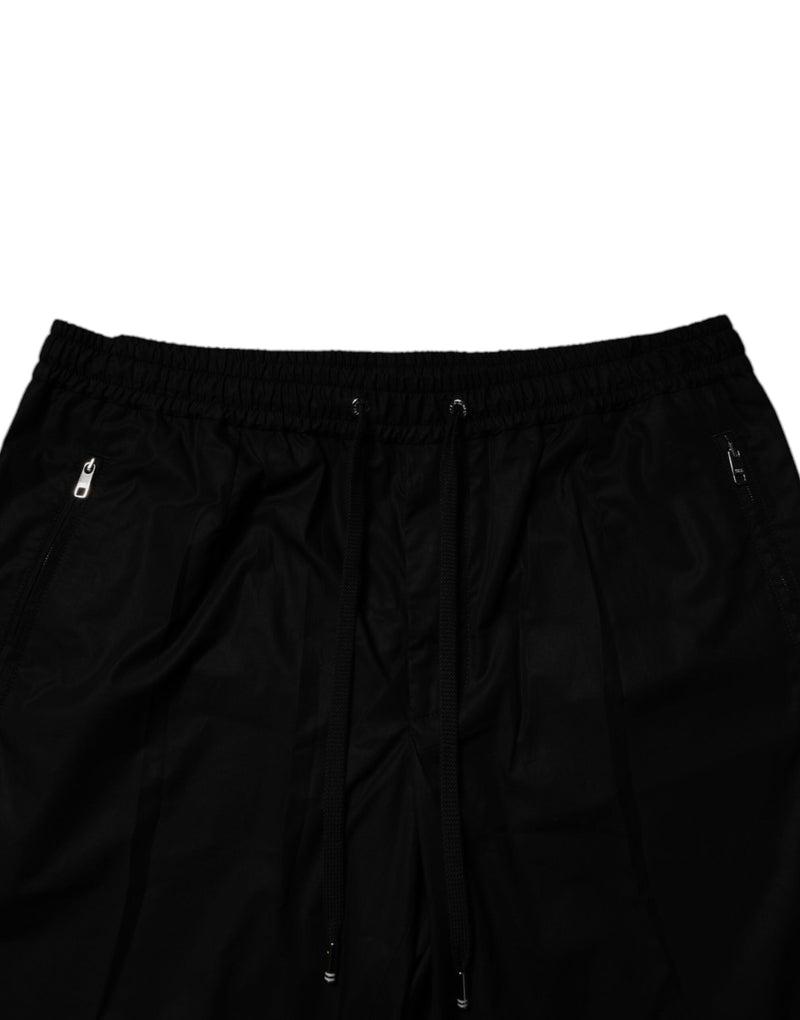 Black Cotton Men Jogger Sweatpants Pants Dolce & Gabbana