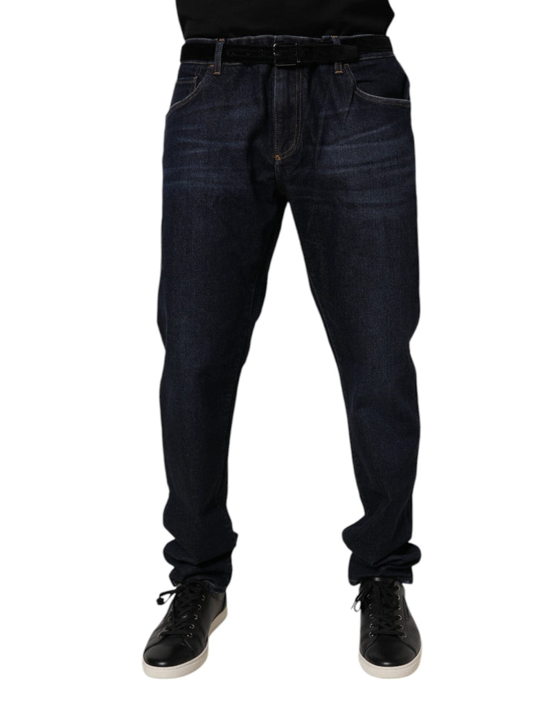 Dark Blue Cotton Stretch Skinny Denim Jeans Dolce & Gabbana