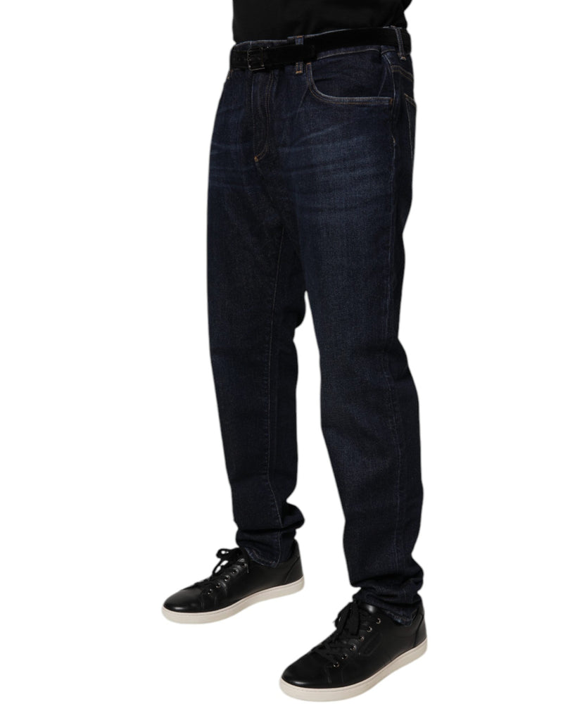 Dark Blue Cotton Stretch Skinny Denim Jeans Dolce & Gabbana