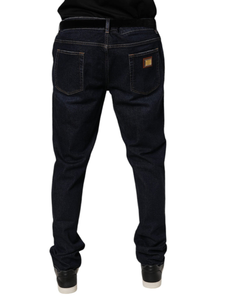 Dark Blue Cotton Stretch Skinny Denim Jeans Dolce & Gabbana
