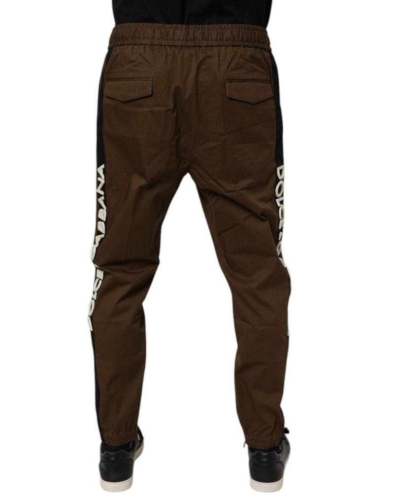 Brown Cotton Stretch Jogger Sweatpants Pants Dolce & Gabbana