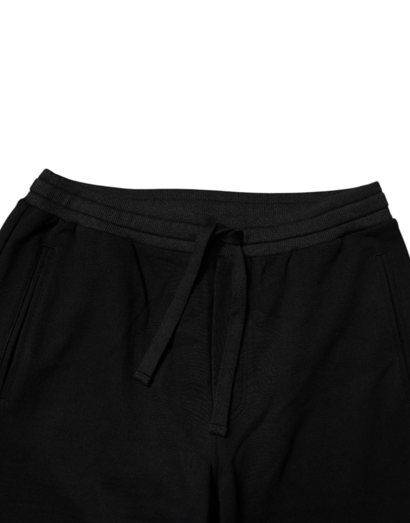 Black Logo Men Jogger Cotton Sweatpants Pants Dolce & Gabbana