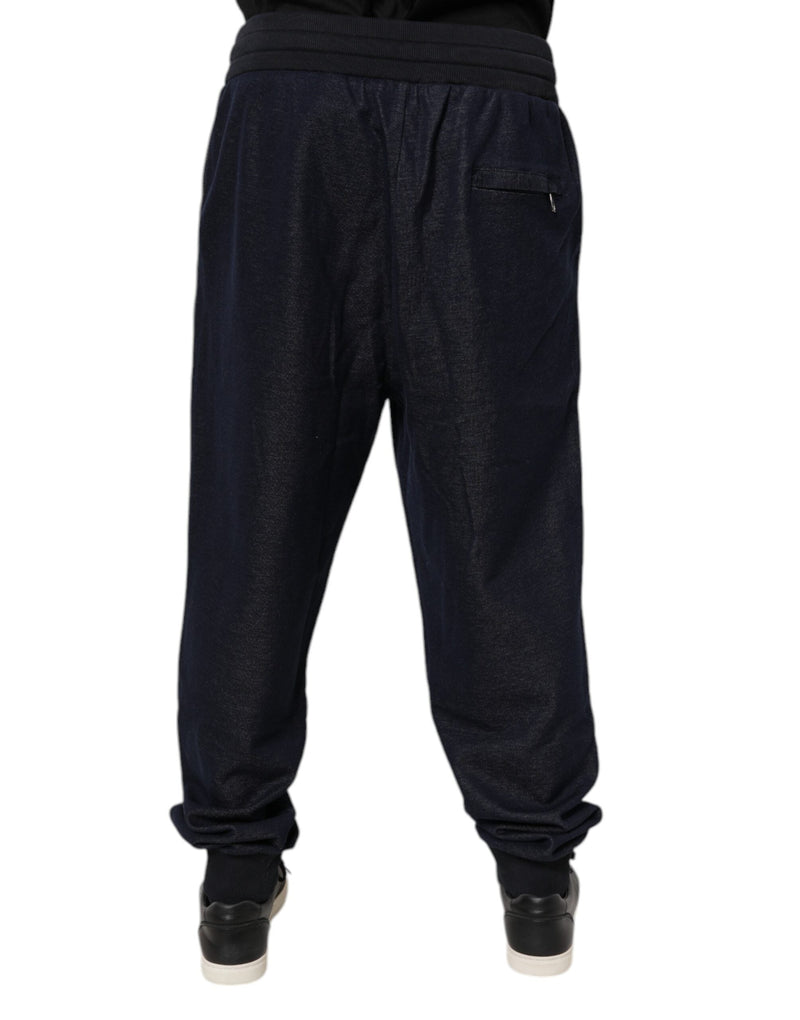 Black Jacquard Jogger Men Sweatpants Pants Dolce & Gabbana