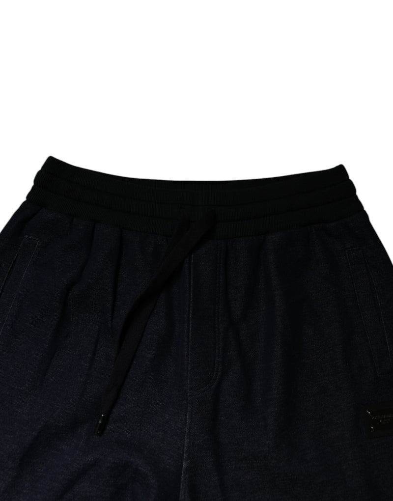 Black Jacquard Jogger Men Sweatpants Pants Dolce & Gabbana