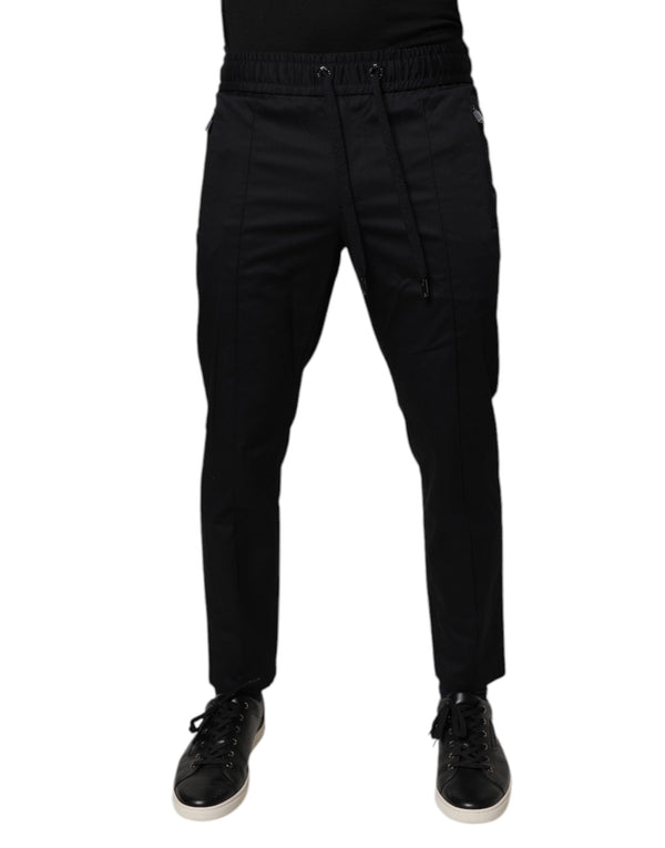 Dark Blue Cotton Men Jogger Sweatpants Pants Dolce & Gabbana