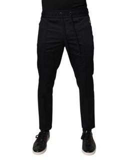 Dark Blue Cotton Men Jogger Sweatpants Pants Dolce & Gabbana