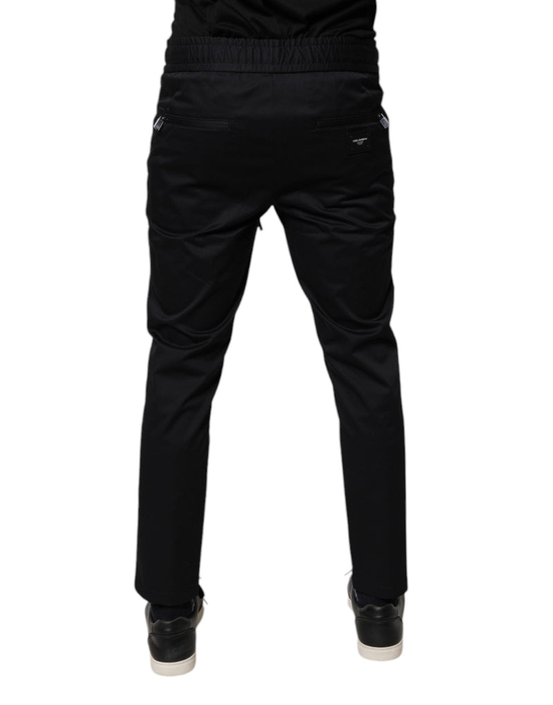 Dark Blue Cotton Men Jogger Sweatpants Pants Dolce & Gabbana