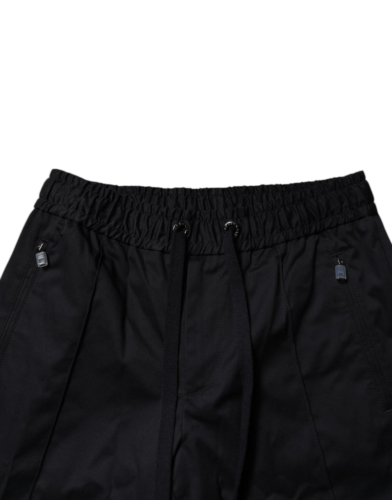 Dark Blue Cotton Men Jogger Sweatpants Pants Dolce & Gabbana