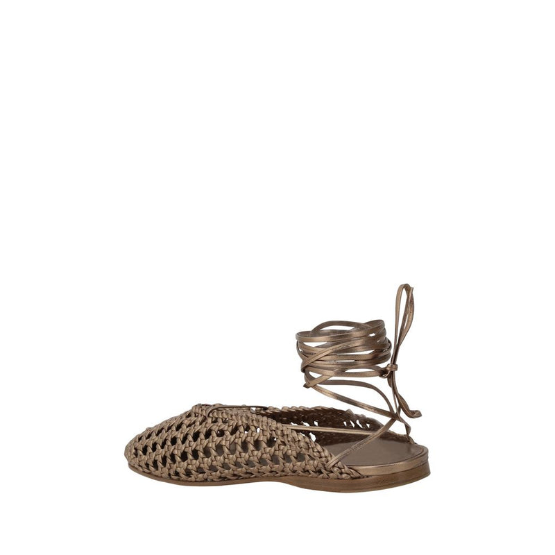 Leather net-effect Mules Forte_Forte
