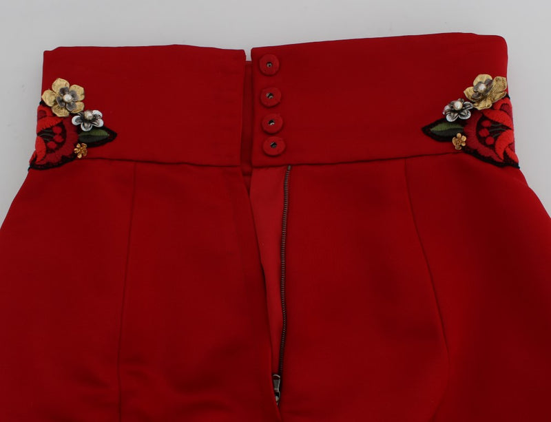 Enchanted Sicily Crystal-Embellished Silk Shorts Dolce & Gabbana