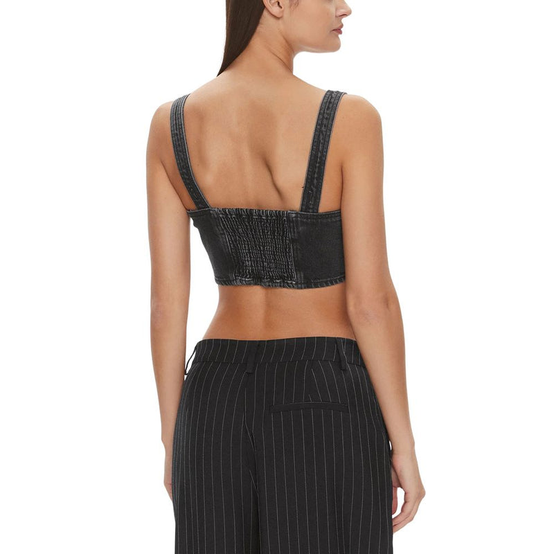 Black Recycled Cotton Top Tommy Hilfiger Jeans