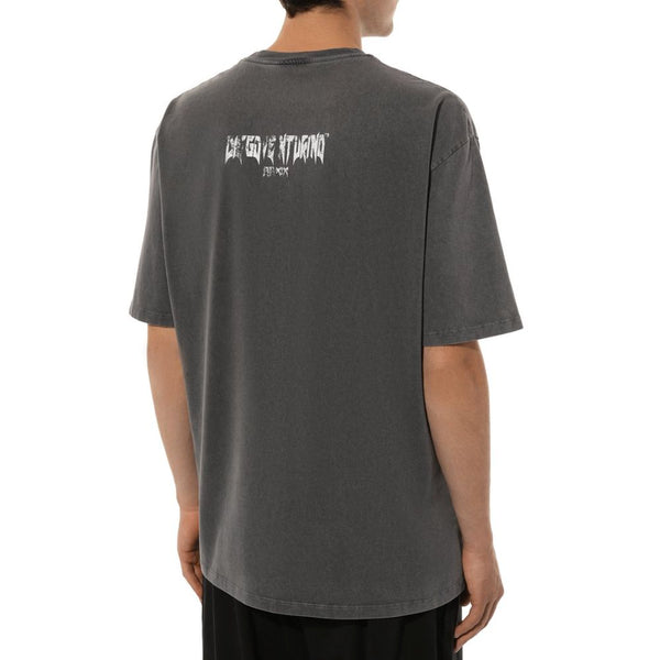 Gray Cotton T-Shirt Diego Venturino