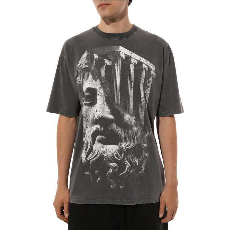 Gray Cotton T-Shirt Diego Venturino