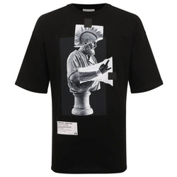 Black Cotton T-Shirt Diego Venturino