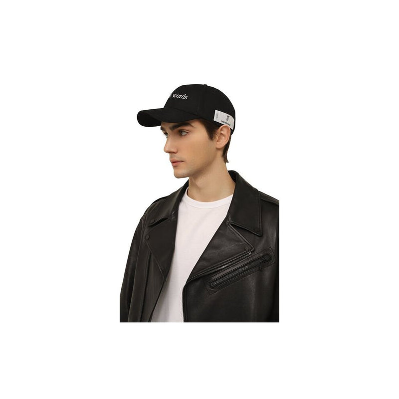 Black Cotton Hats & Cap Diego Venturino