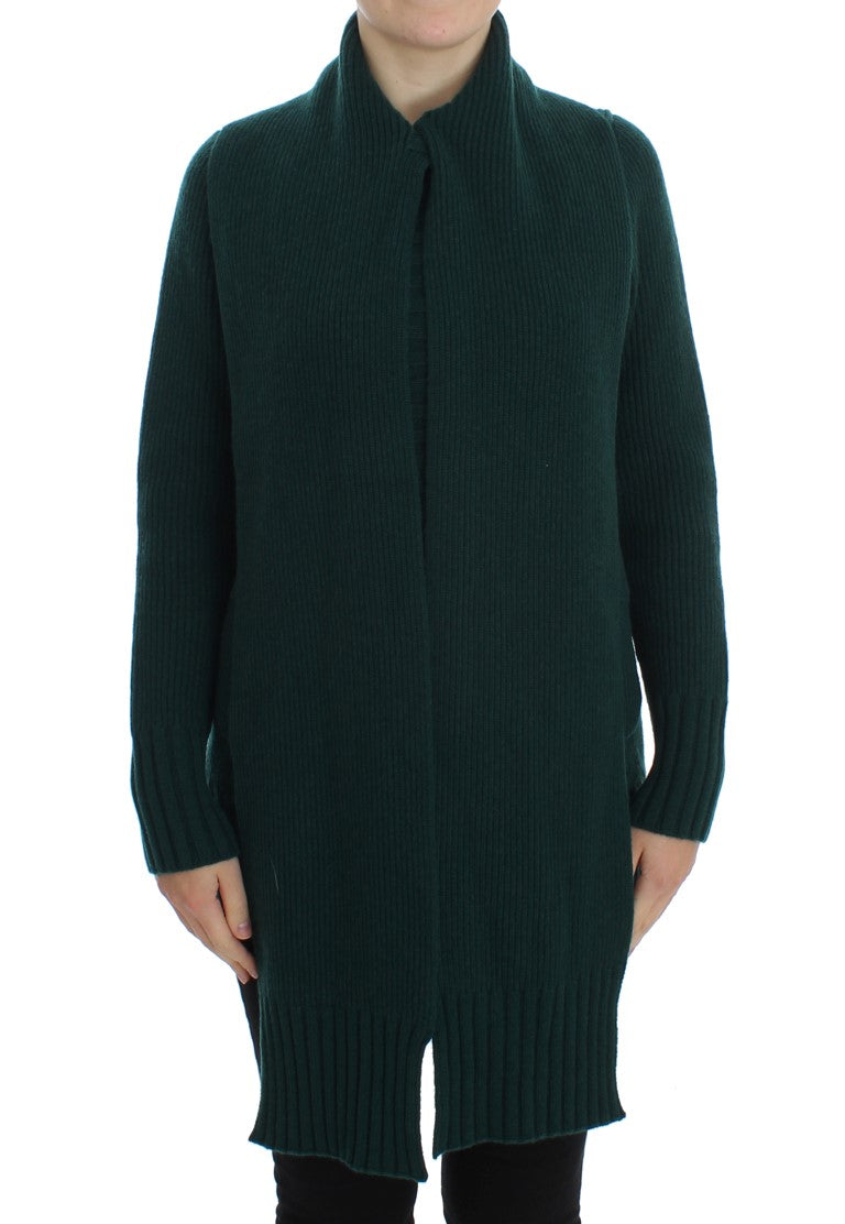 Elegant Green Cashmere Cardigan Sweater Dolce & Gabbana