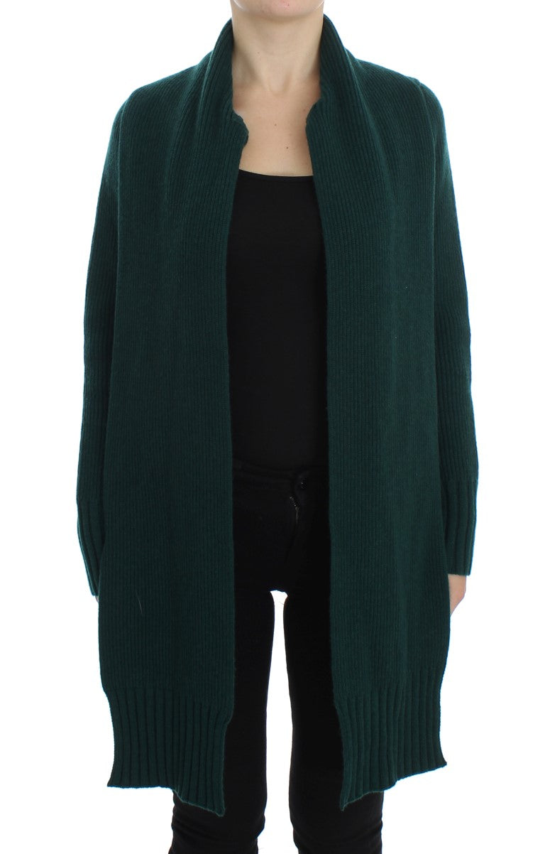 Elegant Green Cashmere Cardigan Sweater Dolce & Gabbana