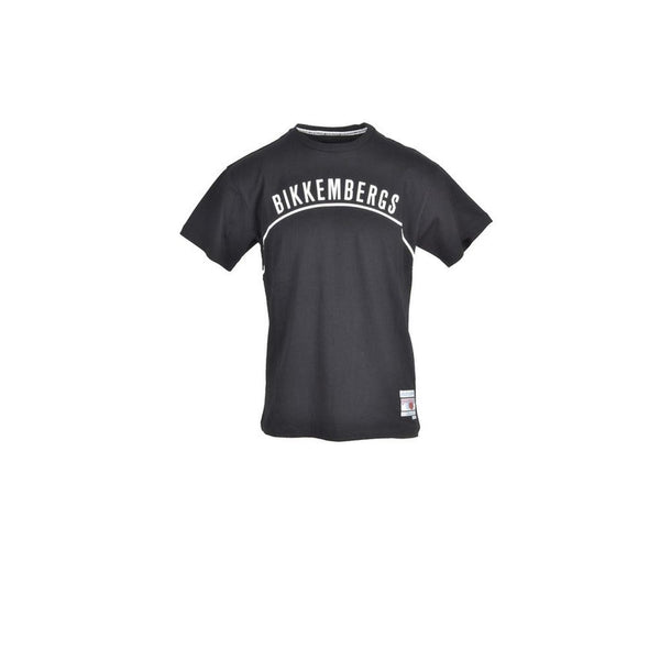 Black Cotton T-Shirt Bikkembergs
