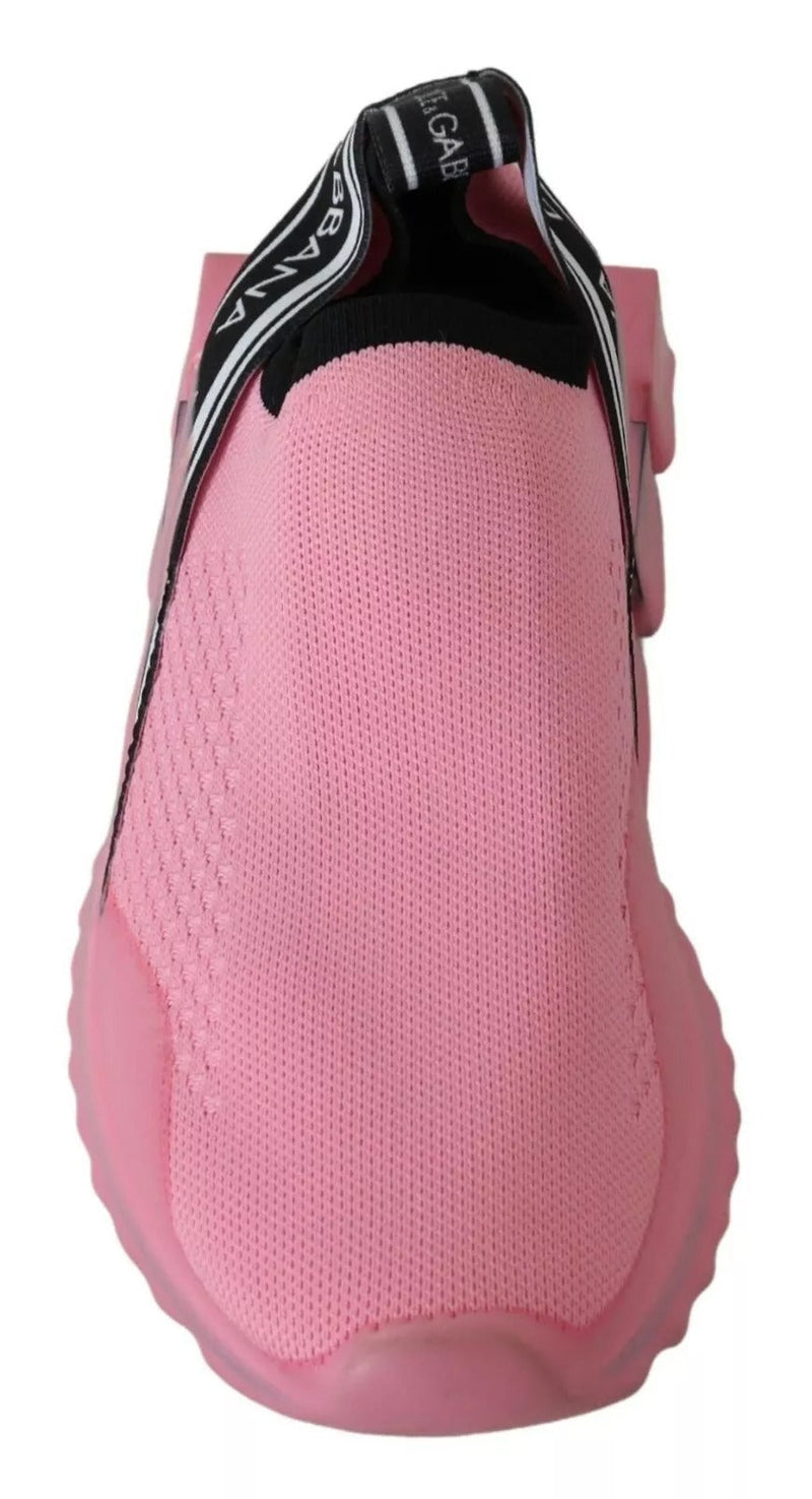 Pink Low Top Sorrento Sneakers Slip On Casual Shoes Dolce & Gabbana