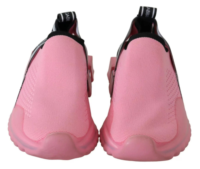 Pink Low Top Sorrento Sneakers Slip On Casual Shoes Dolce & Gabbana