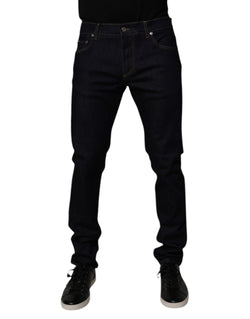Black Cotton Stretch Men Skinny Denim Jeans Dolce & Gabbana