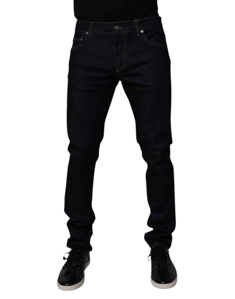 Black Cotton Stretch Men Skinny Denim Jeans Dolce & Gabbana