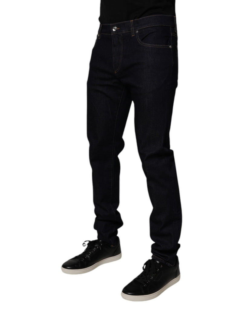 Black Cotton Stretch Men Skinny Denim Jeans Dolce & Gabbana