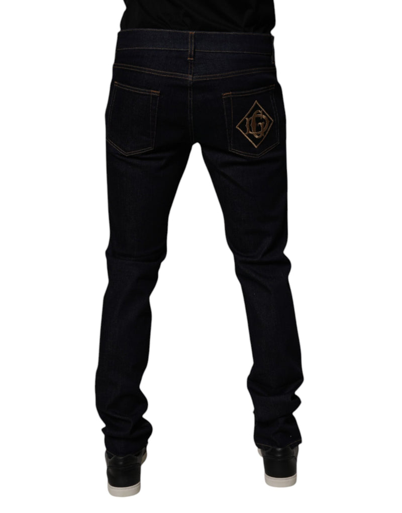 Black Cotton Stretch Men Skinny Denim Jeans Dolce & Gabbana