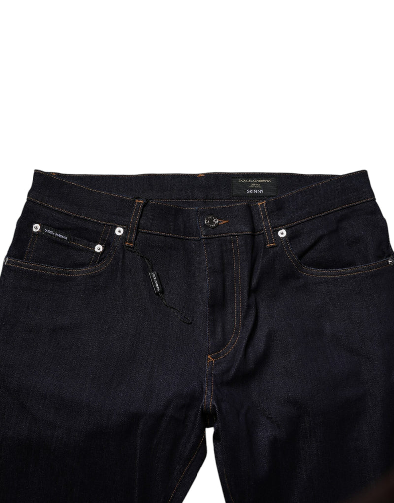 Black Cotton Stretch Men Skinny Denim Jeans Dolce & Gabbana