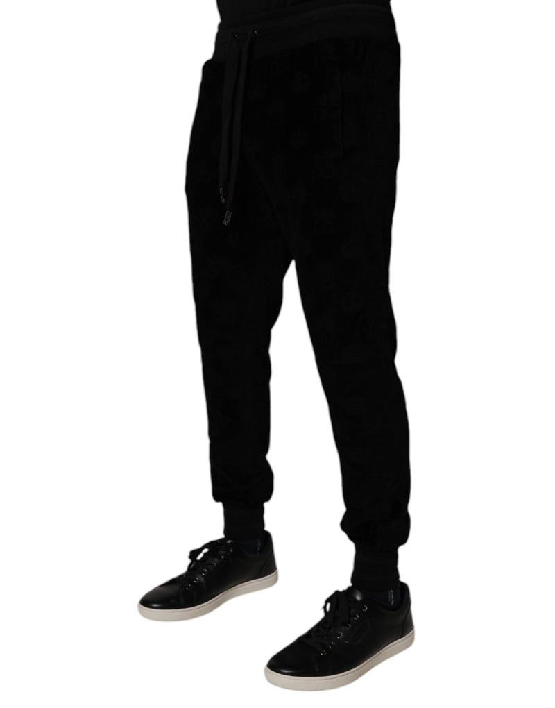 Black Cotton Jogger Men Sweatpants Pants Dolce & Gabbana