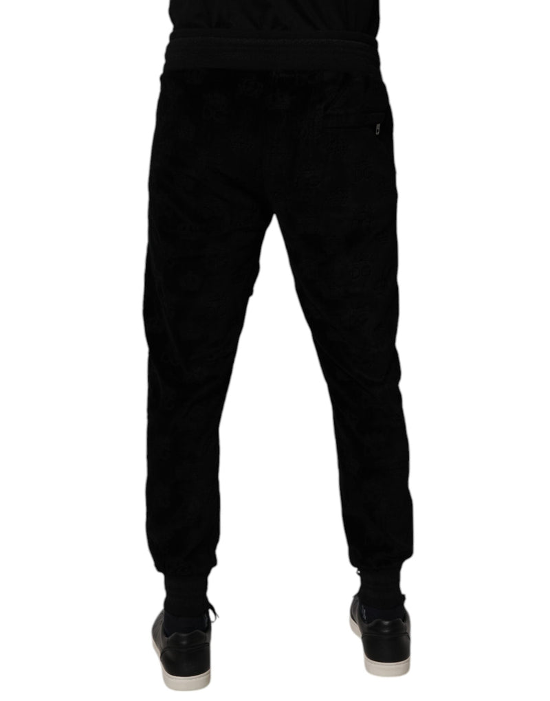Black Cotton Jogger Men Sweatpants Pants Dolce & Gabbana