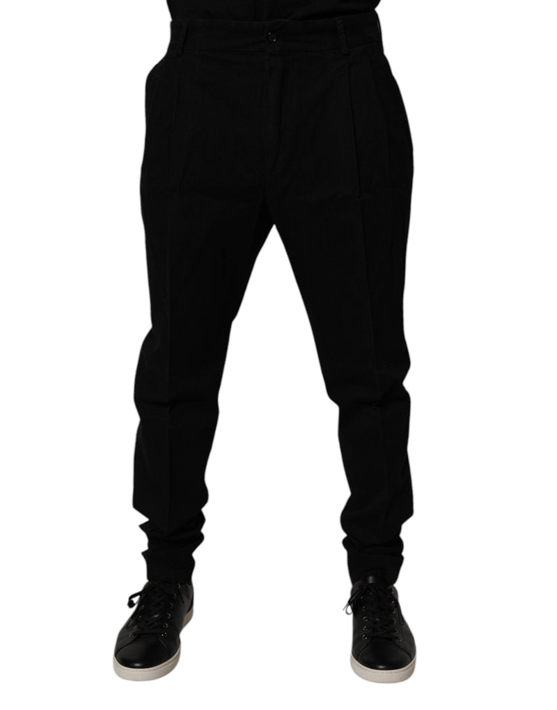 Black Cotton Stretch Skinny Pants Dolce & Gabbana