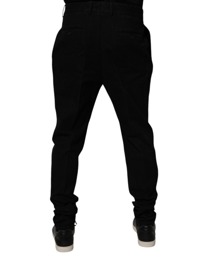 Black Cotton Stretch Skinny Pants Dolce & Gabbana