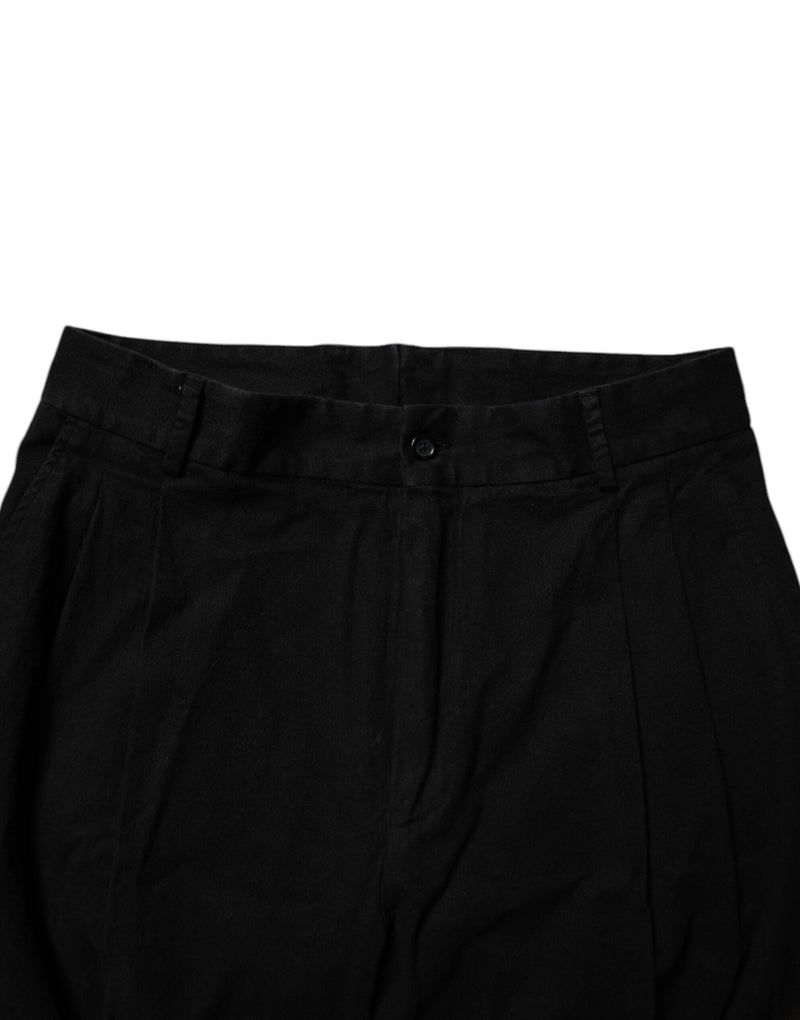 Black Cotton Stretch Skinny Pants Dolce & Gabbana