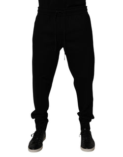Black Cotton Blend Jogger Sweatpants Pants Dolce & Gabbana