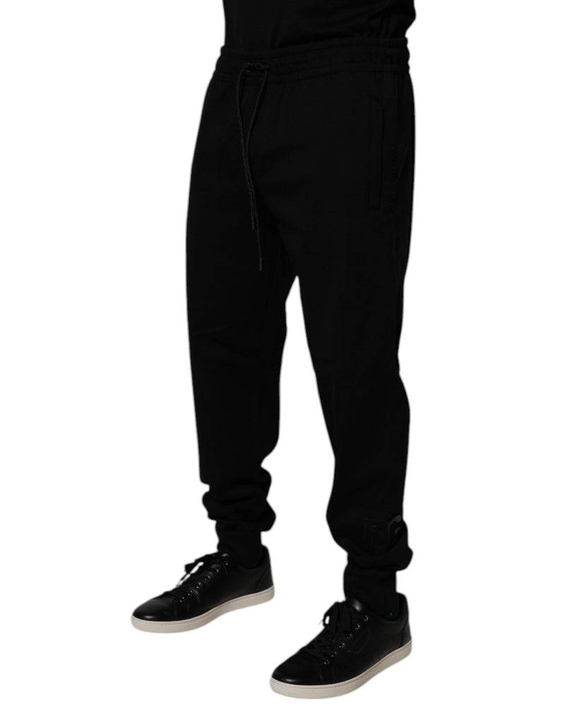 Black Cotton Blend Jogger Sweatpants Pants Dolce & Gabbana