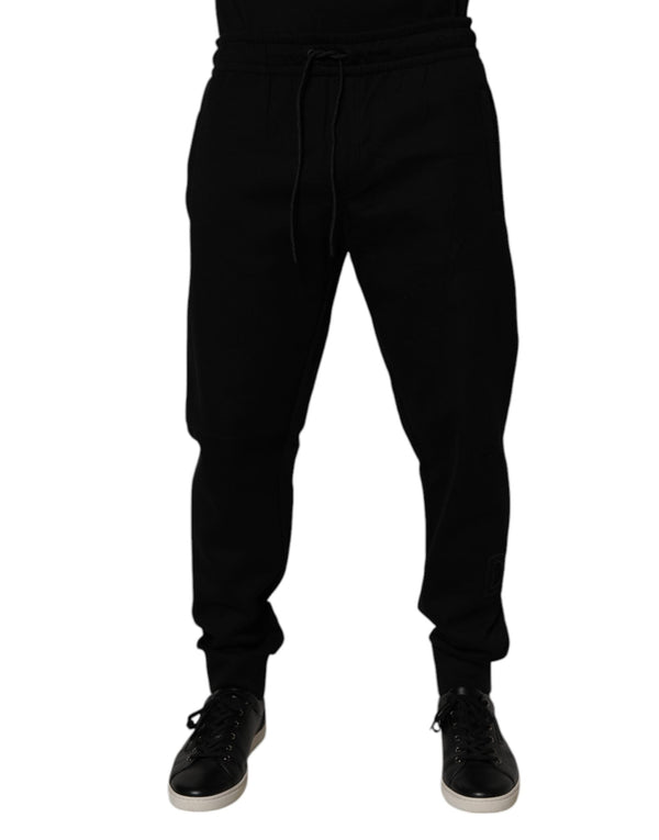 Black Cotton Blend Jogger Sweatpants Pants Dolce & Gabbana