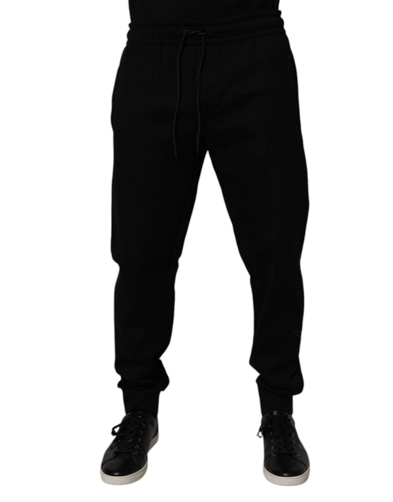 Black Cotton Blend Jogger Sweatpants Pants Dolce & Gabbana