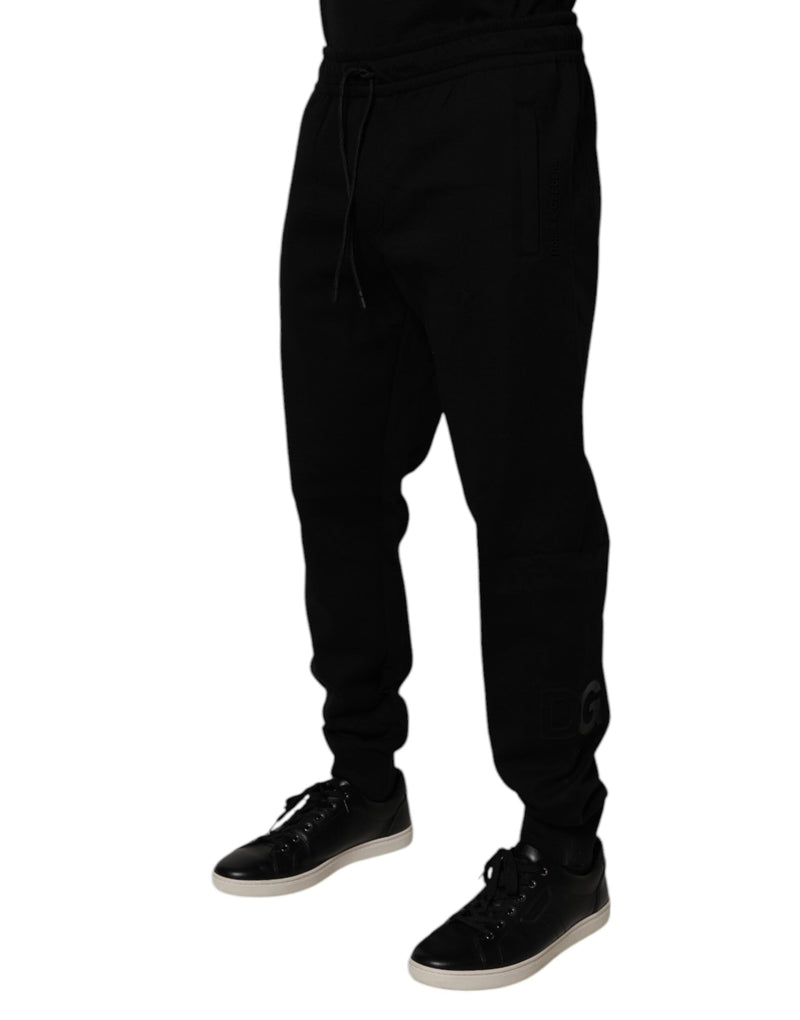 Black Cotton Blend Jogger Sweatpants Pants Dolce & Gabbana