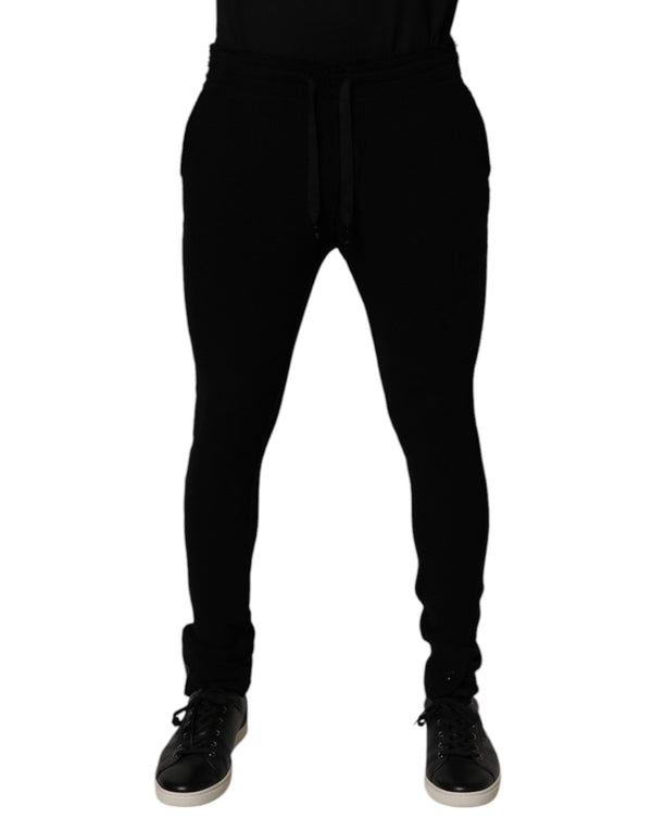 Black Cashmere Jogger Men Sweatpants Pants Dolce & Gabbana