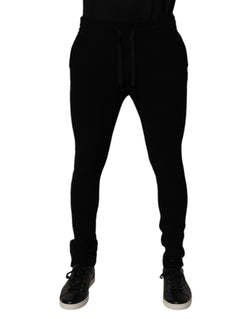 Black Cashmere Jogger Men Sweatpants Pants Dolce & Gabbana