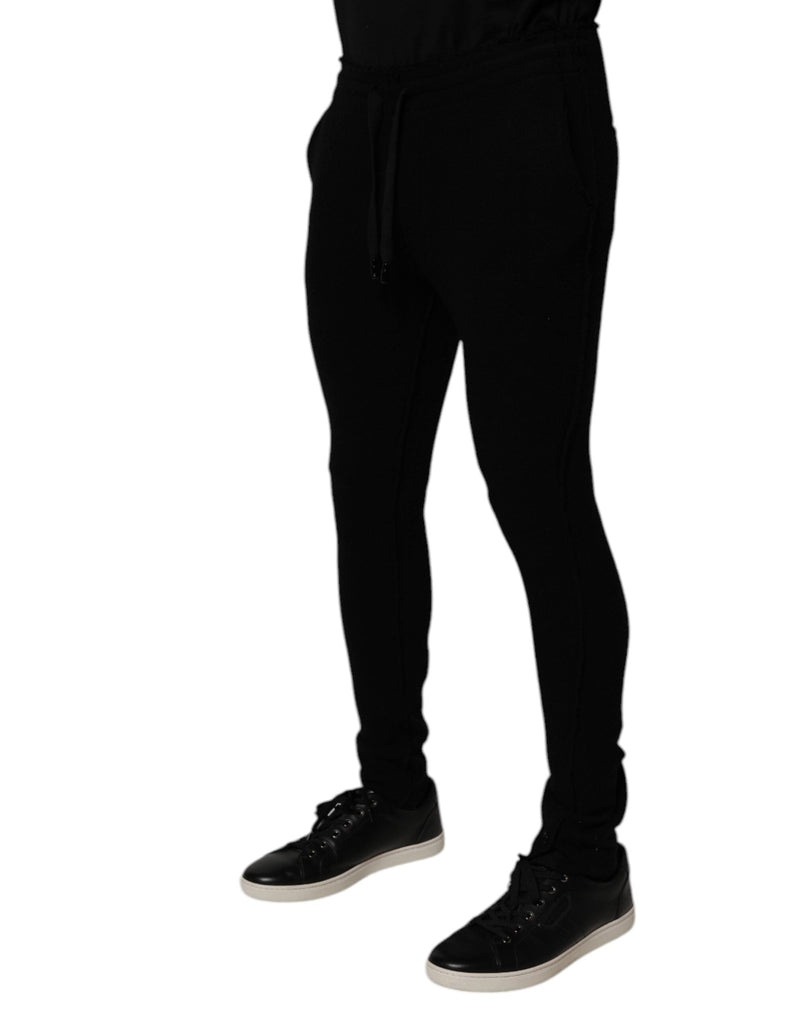 Black Cashmere Jogger Men Sweatpants Pants Dolce & Gabbana