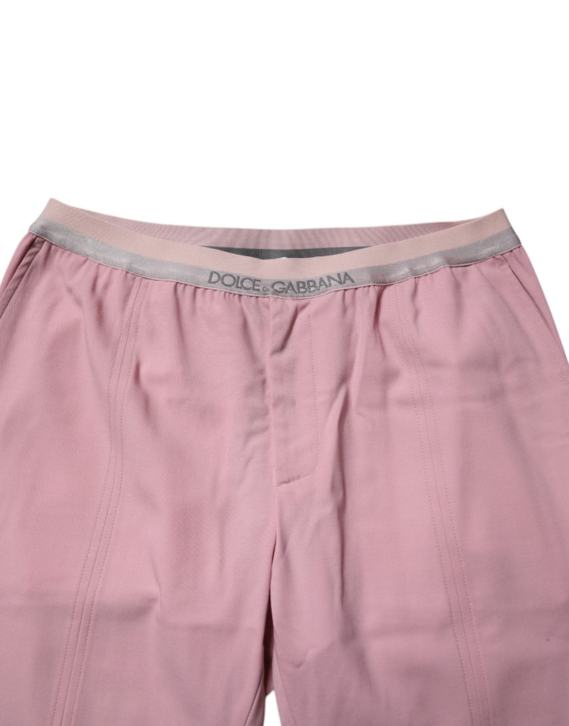 Pink Cotton Stretch Chino Pants Dolce & Gabbana