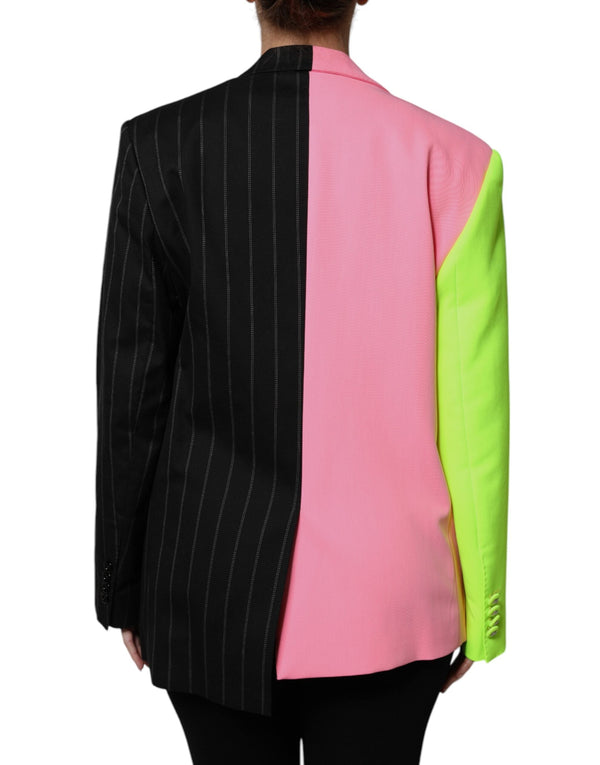 Multicolor Patchwork Embellished Coat Jacket Dolce & Gabbana